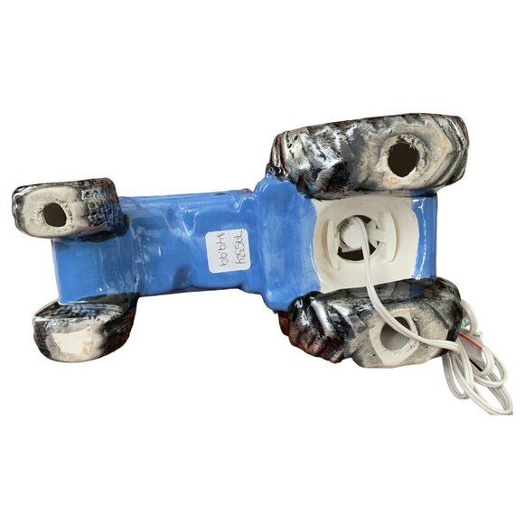 Cracker Barrel Lighted Ceramic Fall Farm Tractor Squirrel Pumpkin Accent New - Picture 5 of 5